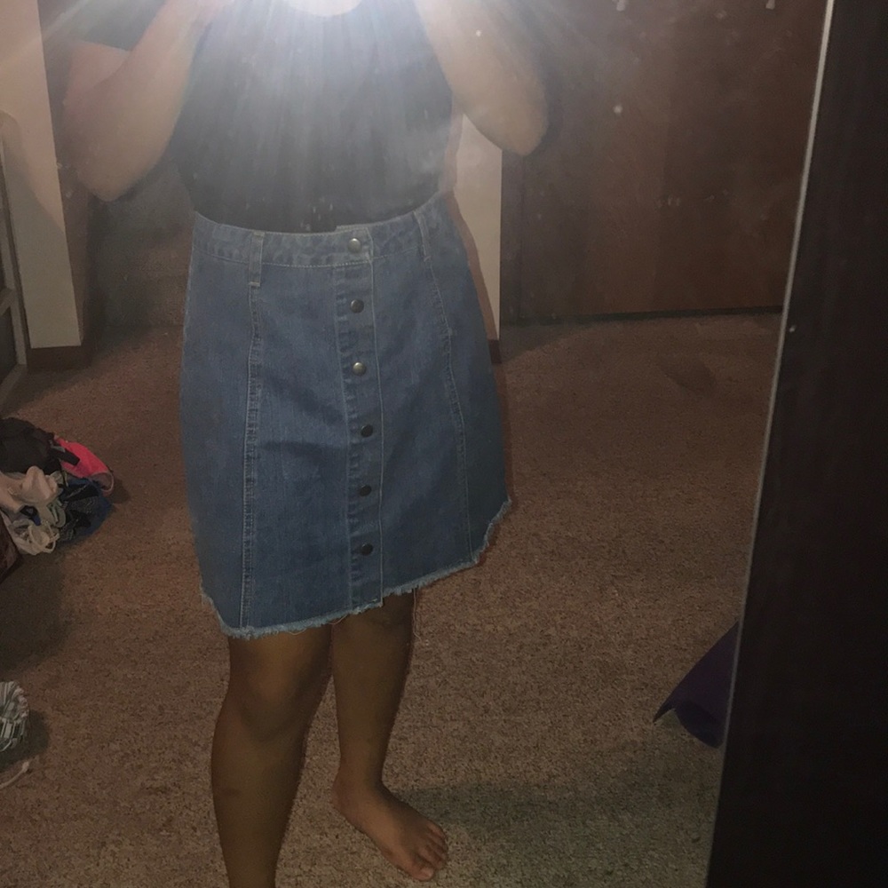 Harper women’s denim button up skirt